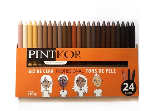 Giz de Cera Pintkor 24 Cores Tons De Pele Uniafro