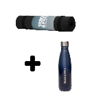 Kit Tapete Yoga + Garrafa Track&Field Steel Degrade Azul
